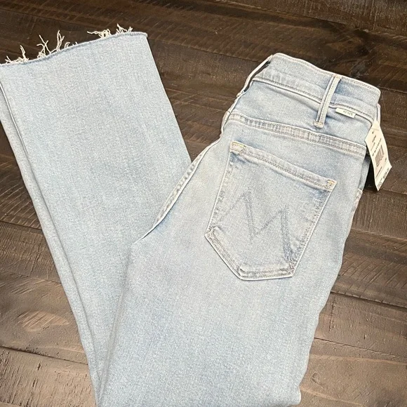 MOTHER LIL Hustler Ankle Fray Women's Straight Leg Jeans in Balls In Your Court - Picture 10 of 10